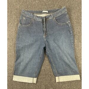 Rider by Lee no Gap waist womens capri jean shorts dark wash womens size 20W